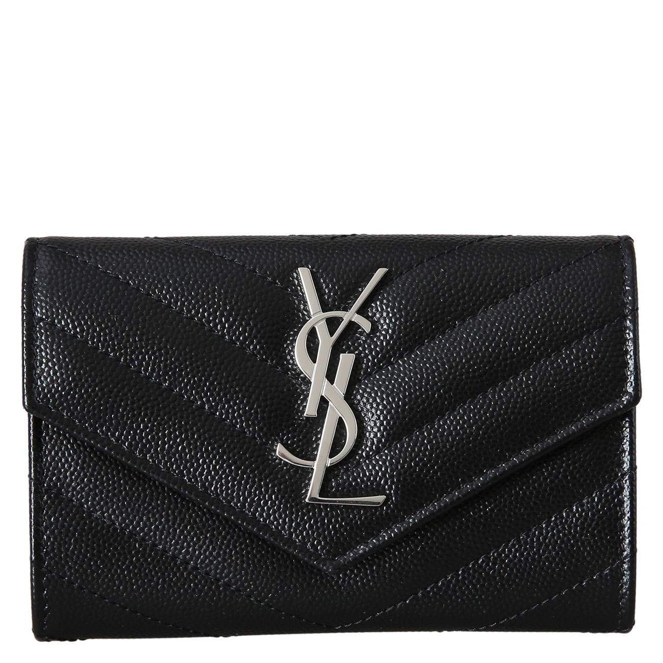 Yves Saint Laurent(USED)생로랑 414404 마틀라세 스몰 엔벨로프 지갑 은장